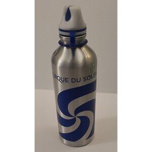 Cirque Du Soleil Silver And Blue Metal Water Bottle - SEE DESCRIPTION